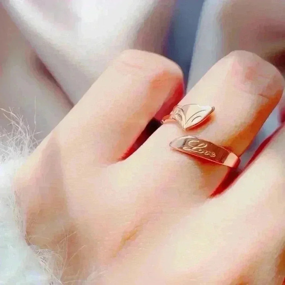 Free gift with purchase-Little Fox Titanium Steel Gold Plated Open Ring - Picture 5 of 13